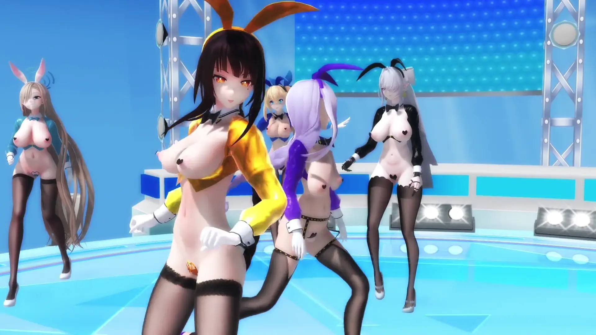 [MMD] Gunjo Sanka 逆バニー Hazy 主演，BB兔女郎與未來明亮合作