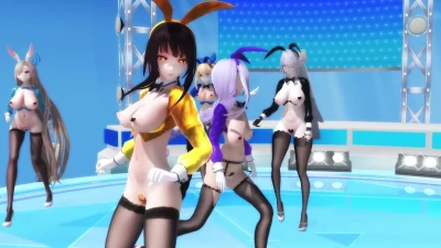 [MMD] Gunjo Sanka 逆バニー con Hazy y Bunny Girls BB, Mirai Akari ¡Imperdible!