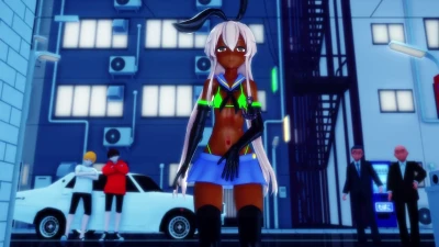 Shimakaze Sexy Jaipur Dance by Hamselvish - Dark Skin Strip