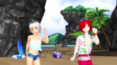 NEW CHALLENGERS - Summer Idol Dance by AkuMMD | Beach Fun