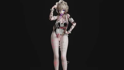 【FUTA】桑多涅-4Minute com 小熙宝 | Futanari QOS em Blender