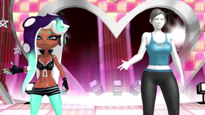 Marina & Wii Fit Trainer MMD con Pechos Grandes y Crema de Chocolate