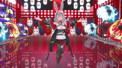 Sakamata Chloe Strip di Rabbit Hole | MMD Vtuber PPOO