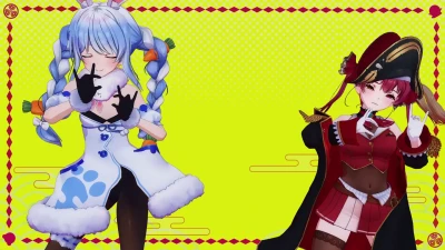 PKMR / キスキツネ by nissinn｜Hololive Marine 與 Pekora R18 MMD