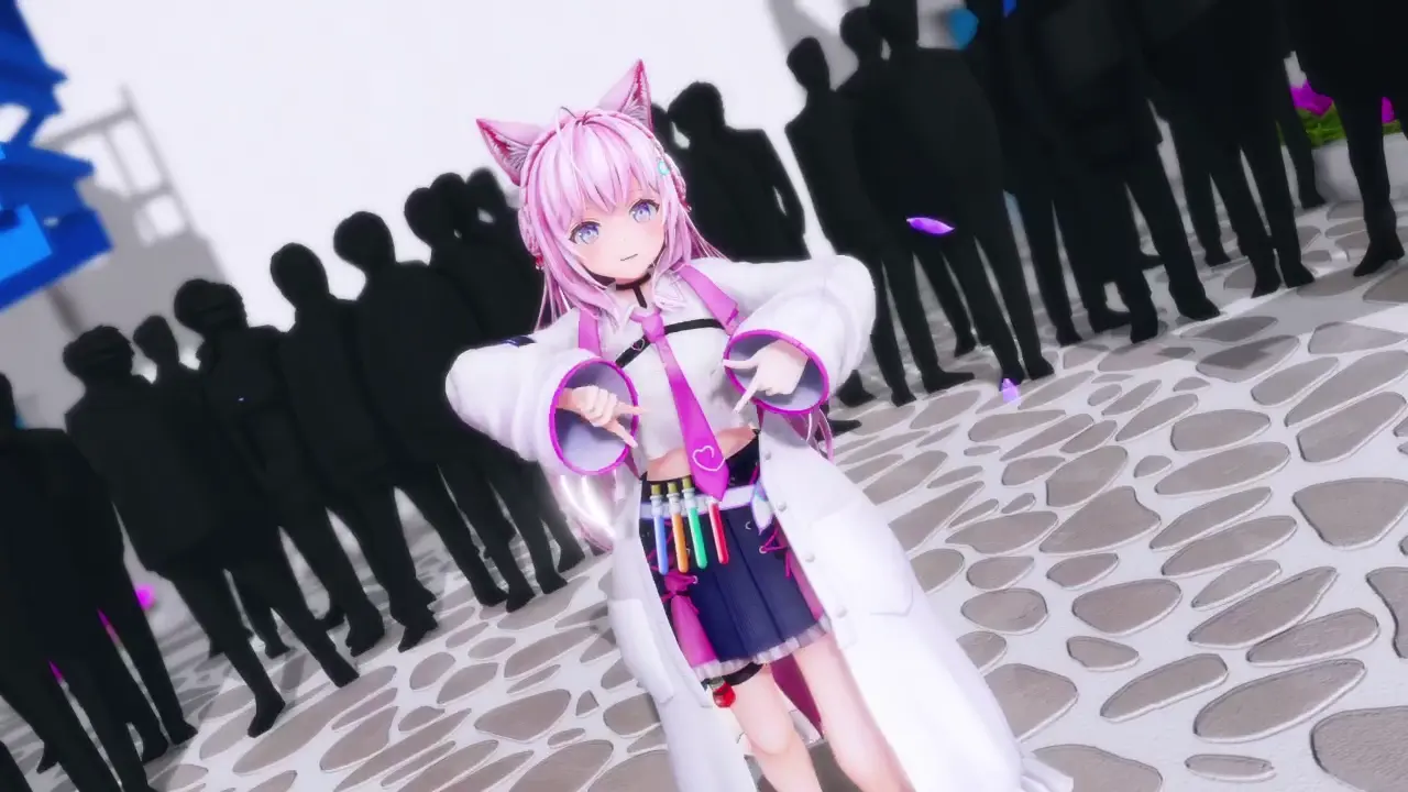 【Shy Panties Variations】#SuperCute hakui_koyori VTuber Strip MMD