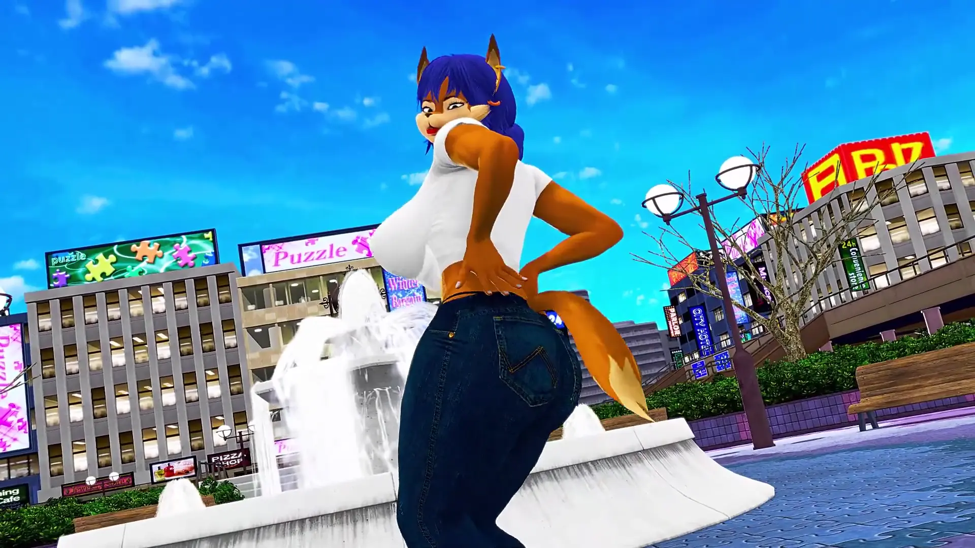 [MMD Furry] Carmelita 展現 DogNox 的 I-REN 性感臀部舞蹈