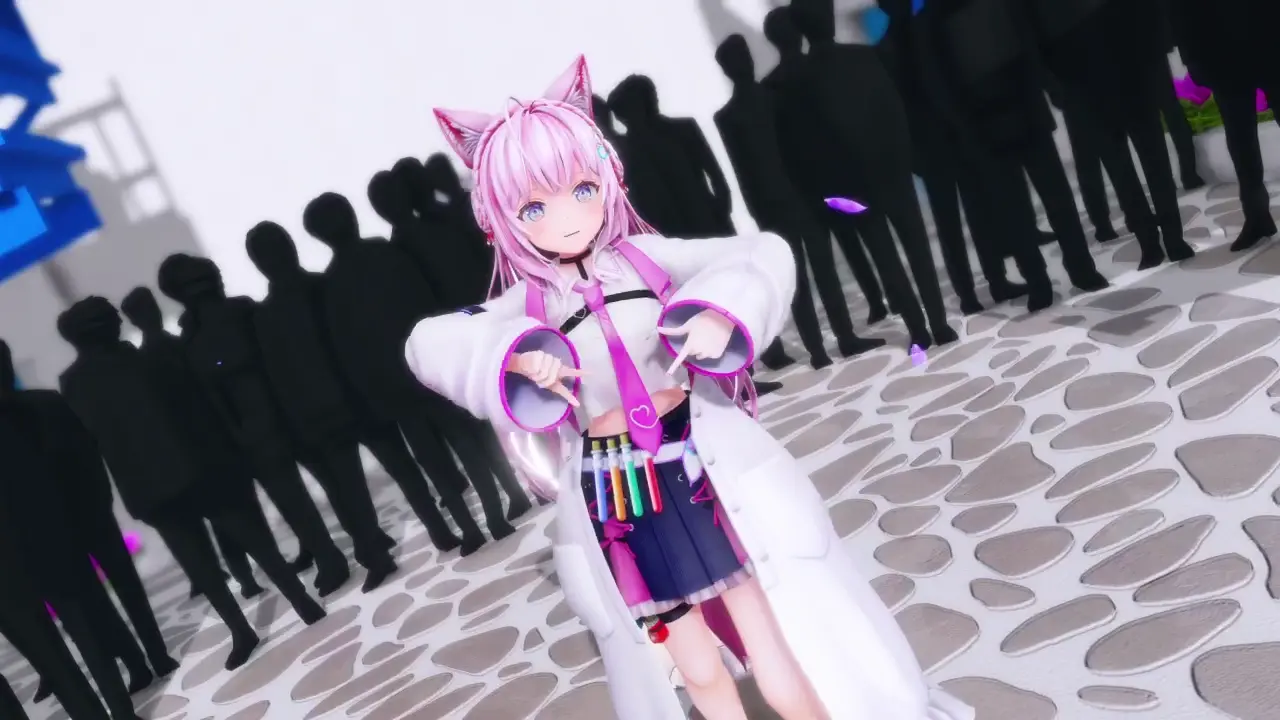 【Tanpa Sensor Panties】#Sangat Imut Hakui Koyori VTuber Strip MMD