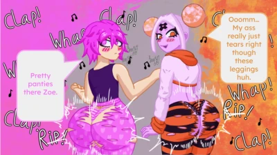 Treino Intenso de Zoe & Roxy: Ass Crescente com Milktress Casey!