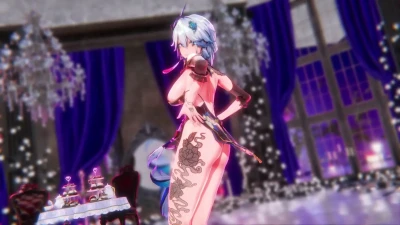 『Yaoguang』Butt Showcase【MMD_Honkai: Star Rail_4K/60fps】Ginger cat Kuon