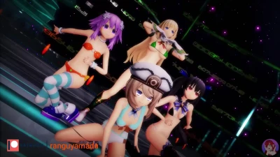 MMD Neptunia Богини в клипе Killer Lady от Rangu Yamada