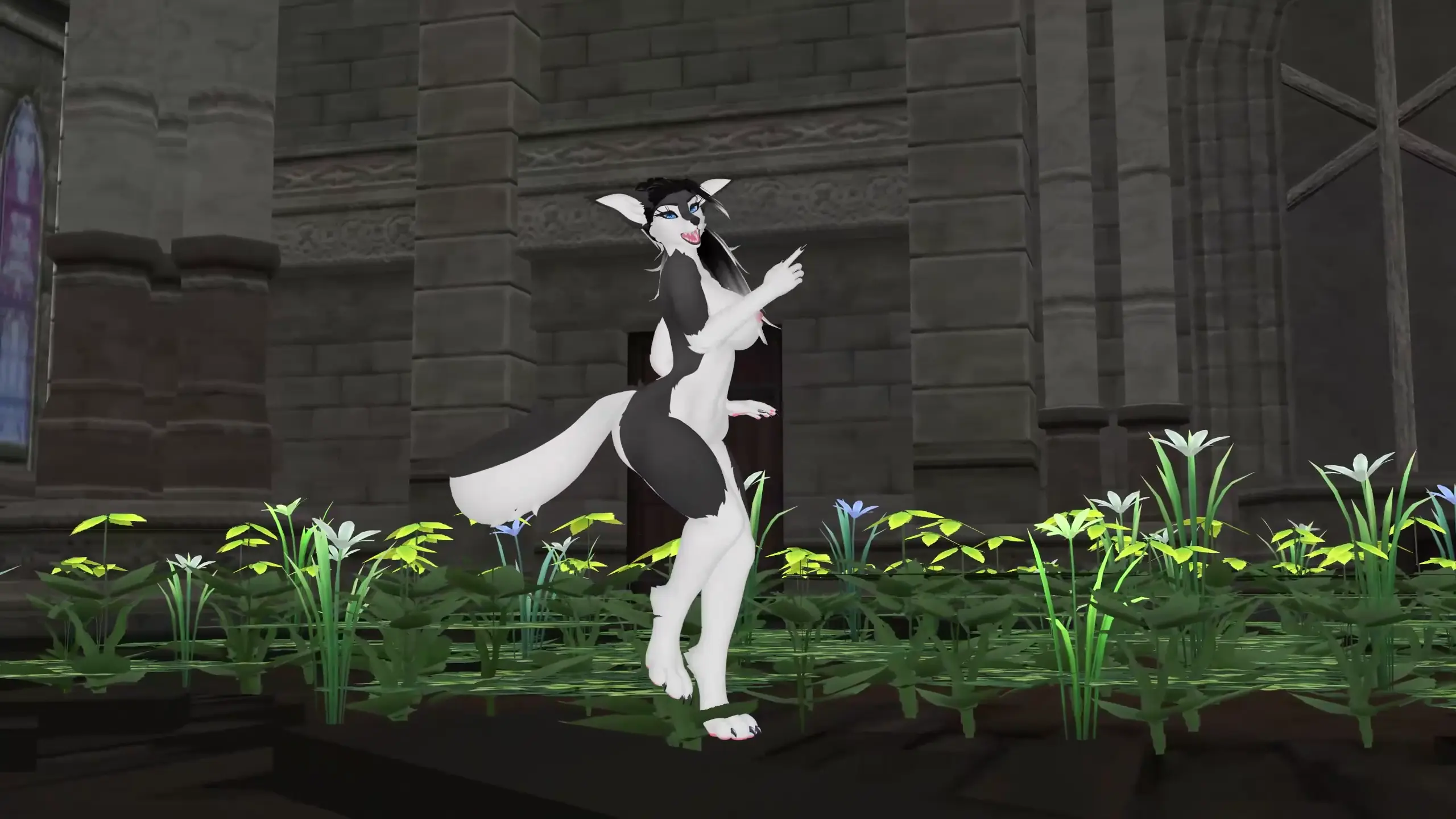 VRChat Furry MMD - DarkWolf 科學家裸體 1440p 60fps R18