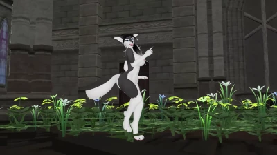 VRChat Furry MMD - DarkWolf Scientist Nude 1440p 60fps R18