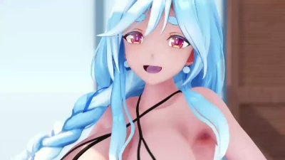 [MMD] Pekora и Pekora Mama в бикини — Holiday Hololive видео