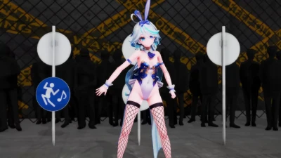 ♯383(C) 原神 フリーナ バニーガール ダンス by suruga MMD