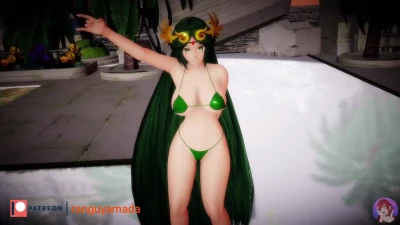 MMD Palutena Checkpoint с Rangu Yamada в бикини