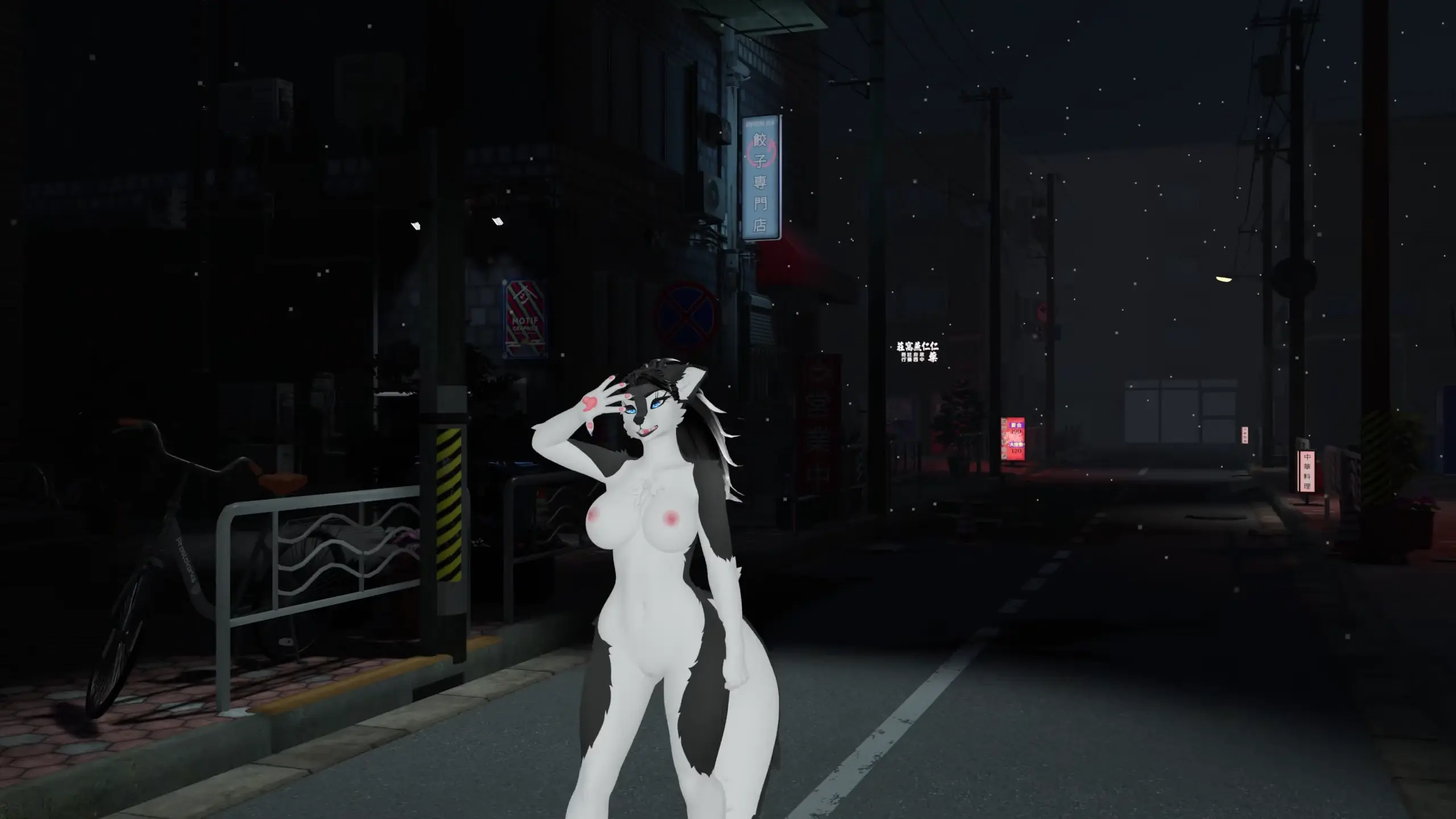 VRChat Furry MMD - DarkWolf Genie 裸體 1440p 60fps R18
