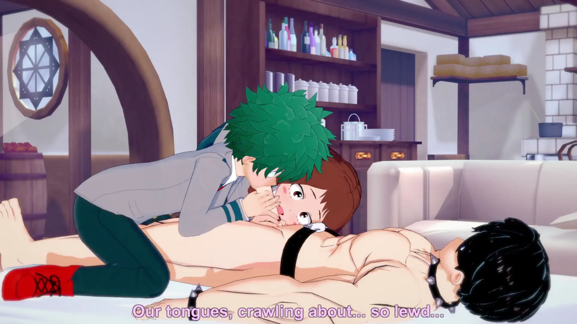 Deku y Ochako en un Ardiente Trío 3some | Heca Koikatsu