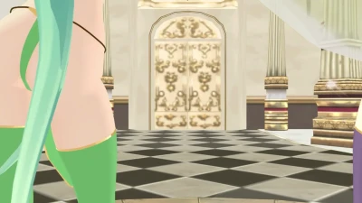 MMD Purple, Black, Yellow и Green Heart – Ghost Dance в гареме