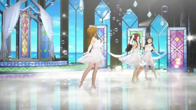 KAWAII Wars: Kotoha, Megumi & Shiho Strip Mod - Idolmaster Game