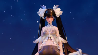 【战双】Sea Waves & Seagulls with Lucia (Pure BL) Blender Test