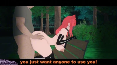 Rias Gremory Exhibitionism NTR Threesome in Public with P-san