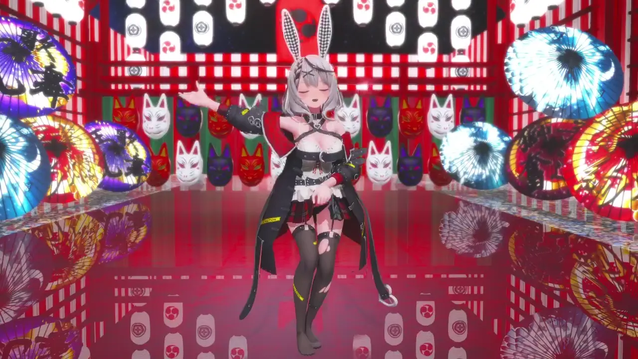 【羞恥パンツ無差分】ラビットホール　沙花叉ク〇ヱのVTuberストリップ