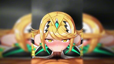 Mythra - Juno HMV Magic_JohnsenEdit｜口交與精液灑落