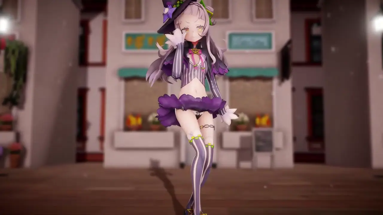 RTTMMD Comet Honeymoon with Hololive Murasaki Shion Sexy Upskirt