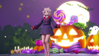 【Variasi Celana Malu】Happy Halloween bersama shigure_ui dan PPOO VTuber Strip