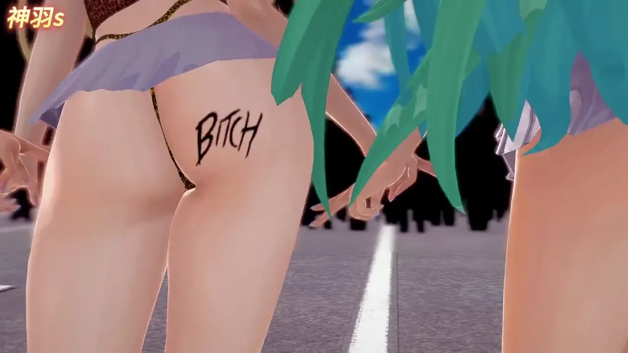 Itsuka Kotori, Yoshino Himekawa & Mukuro in Leopard Thong - Ghost Dance
