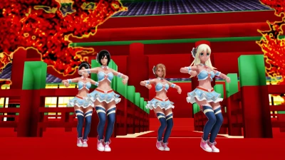 [Ray-MMD 4K] Happiness - Red Velvet bersama Hange & Izumi Shimizu