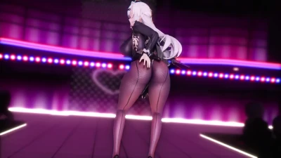 Sexy ZZZ Yixuan ♥ Big Boobs & Peachy Butt Black Stockings 009