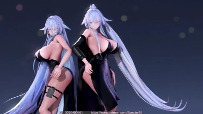 双子のソヴェツキーサユースが魅せる美ボディ【碧蓝航线×Xashiria】