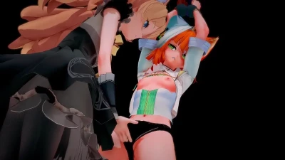 Orangy dan 玛丽x莎草 di Koikatsu, Sensasi Arknights Seksi