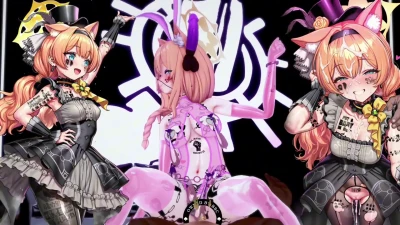 Advertencia NTR QOS:碧蓝档案玛丽 Bailando Sexy con 托尼带水 - Koikatsu