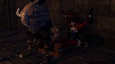 Amber Ditangkap Hillcharr dan Digelitik - Model Glitch Blender