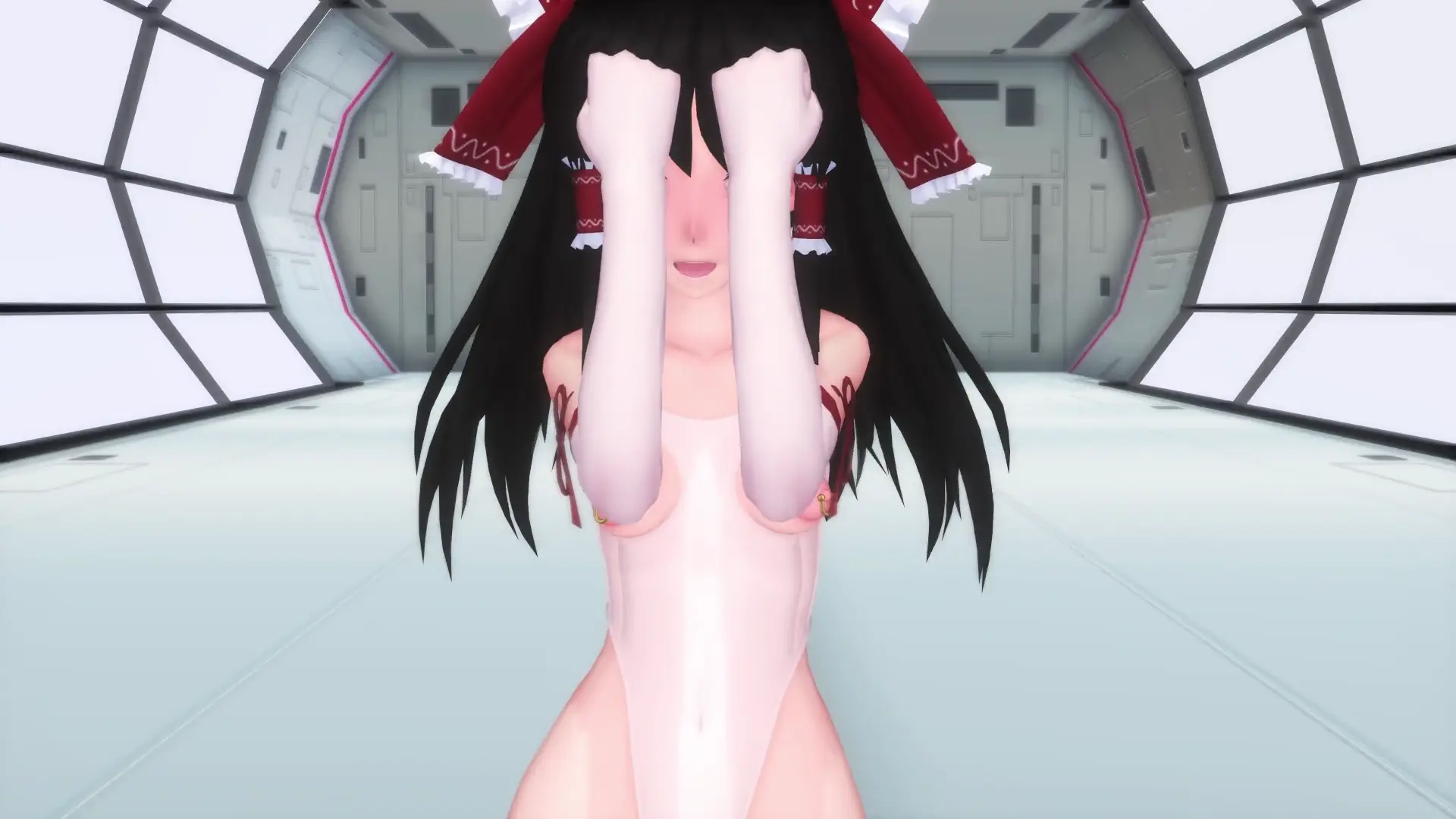 [MMD] ALIEN 霊夢 Earring Ver – Купальник и Танец Hazy