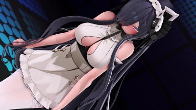 SanDeVistan en baile sexy de sirvienta con pechos al aire - Azur Lane