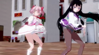 【まどマギ】Kiss me 愛してる | RTTMMD аниме-стиль, панчира и апскерт