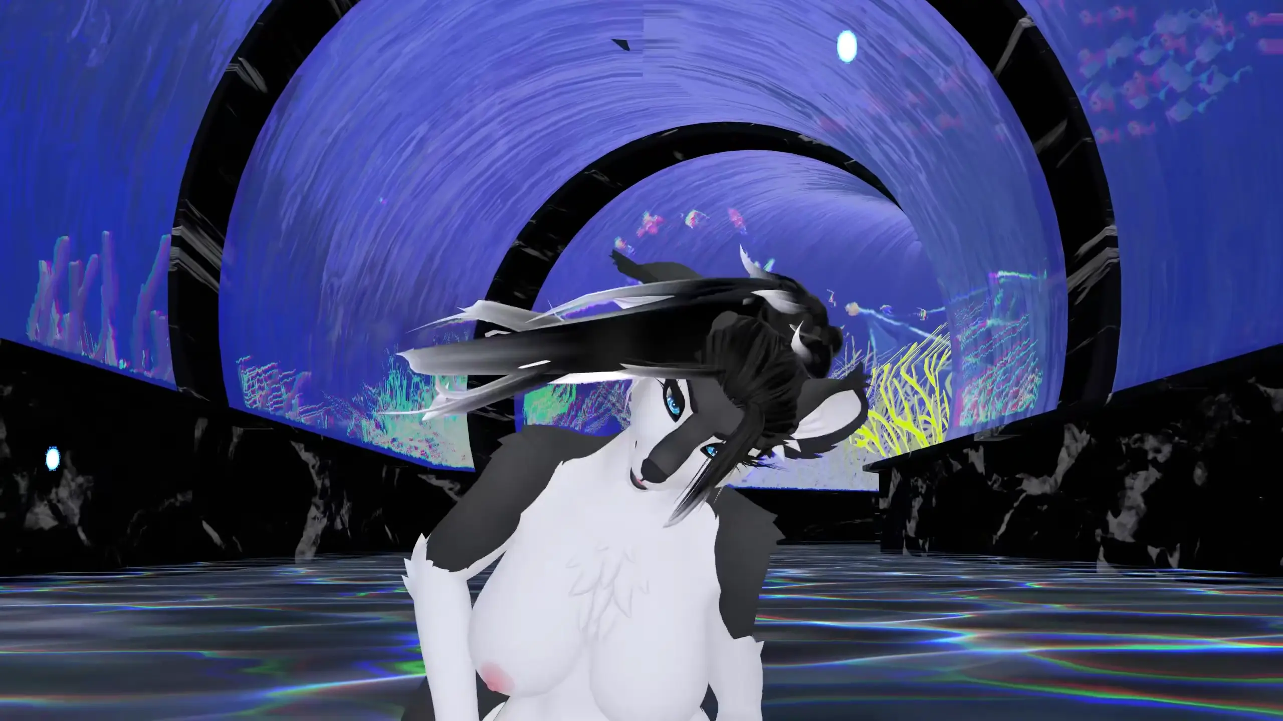 VRChat Furry MMD - DarkWolf na Paradinha Pelada【R18】1440p 60fps