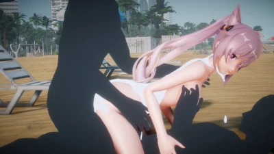 【Genshin Impact】Keqing en Follada Grupales con lucyy y Orejas de Gato