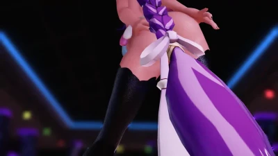 Sexy MS Raiden Shogun Punishes Soft Little Bro with Big Ass & Boobs