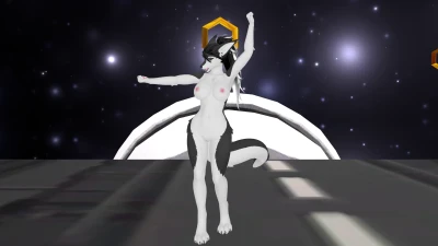 VRChat Furry MMD - DarkWolf Leads Sexy Dance Nude 1440p R18