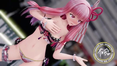 Akane-chan ในชุดบิกินิผ้าญี่ปุ่น สุดเขินโดย Hotei | ENF และโชว์ตัวเซ็กซี่