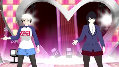 Uzaki-Chan & Shouko Komi MMD Strip with Chocolate Cream Fun