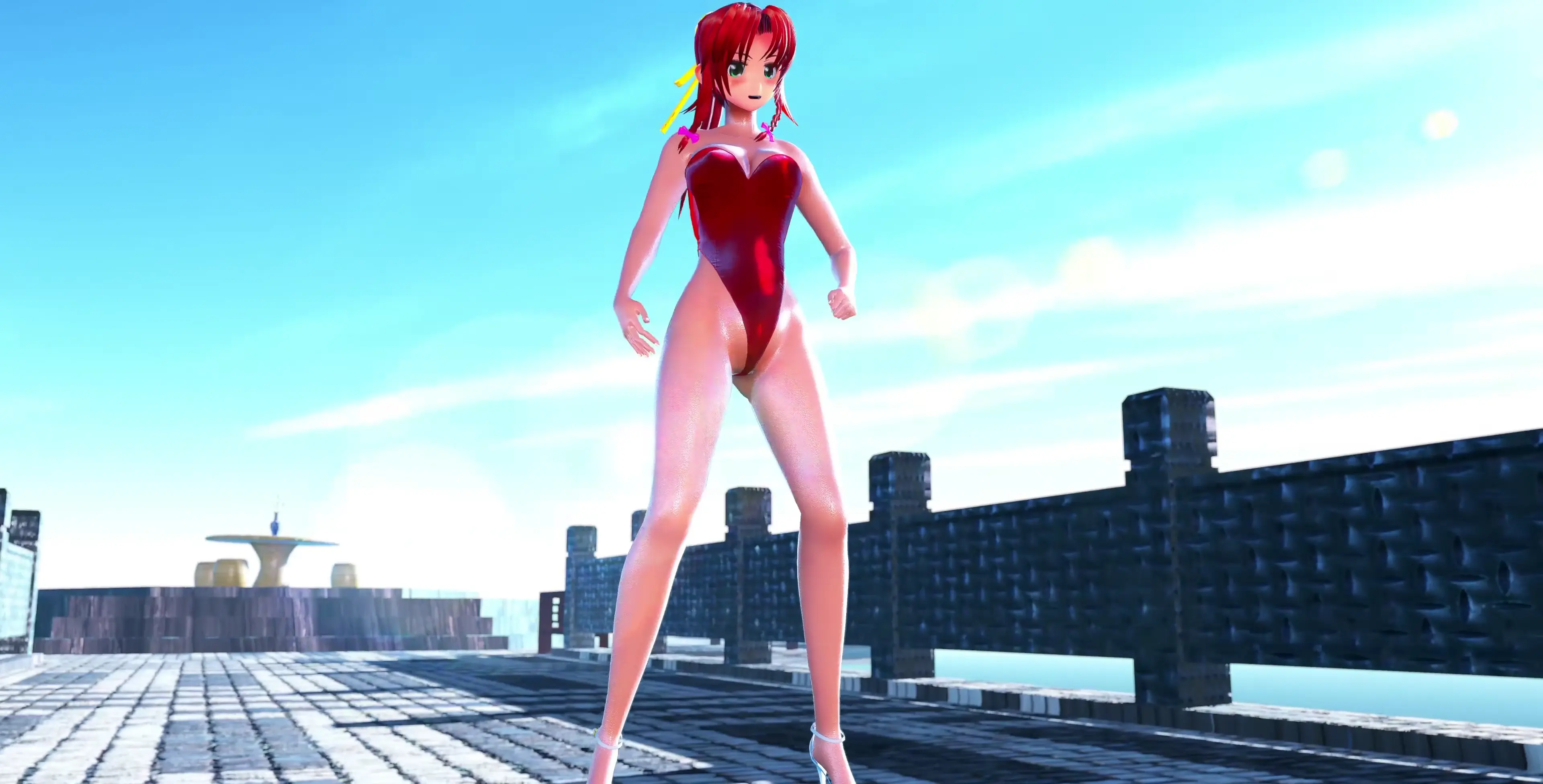 【東方MMD】Nya-mmd mempersembahkan Meiling leotard di New Thang