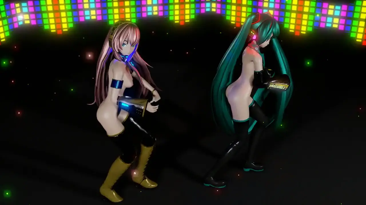 MMD Hatsune Miku กับ Megurine Luka เต้น Kiss Me Aishiteru