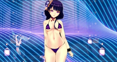 【Genshin Impact】Raiden Shogun ⚡ Подожди! Танец в бикини [4K] MMD