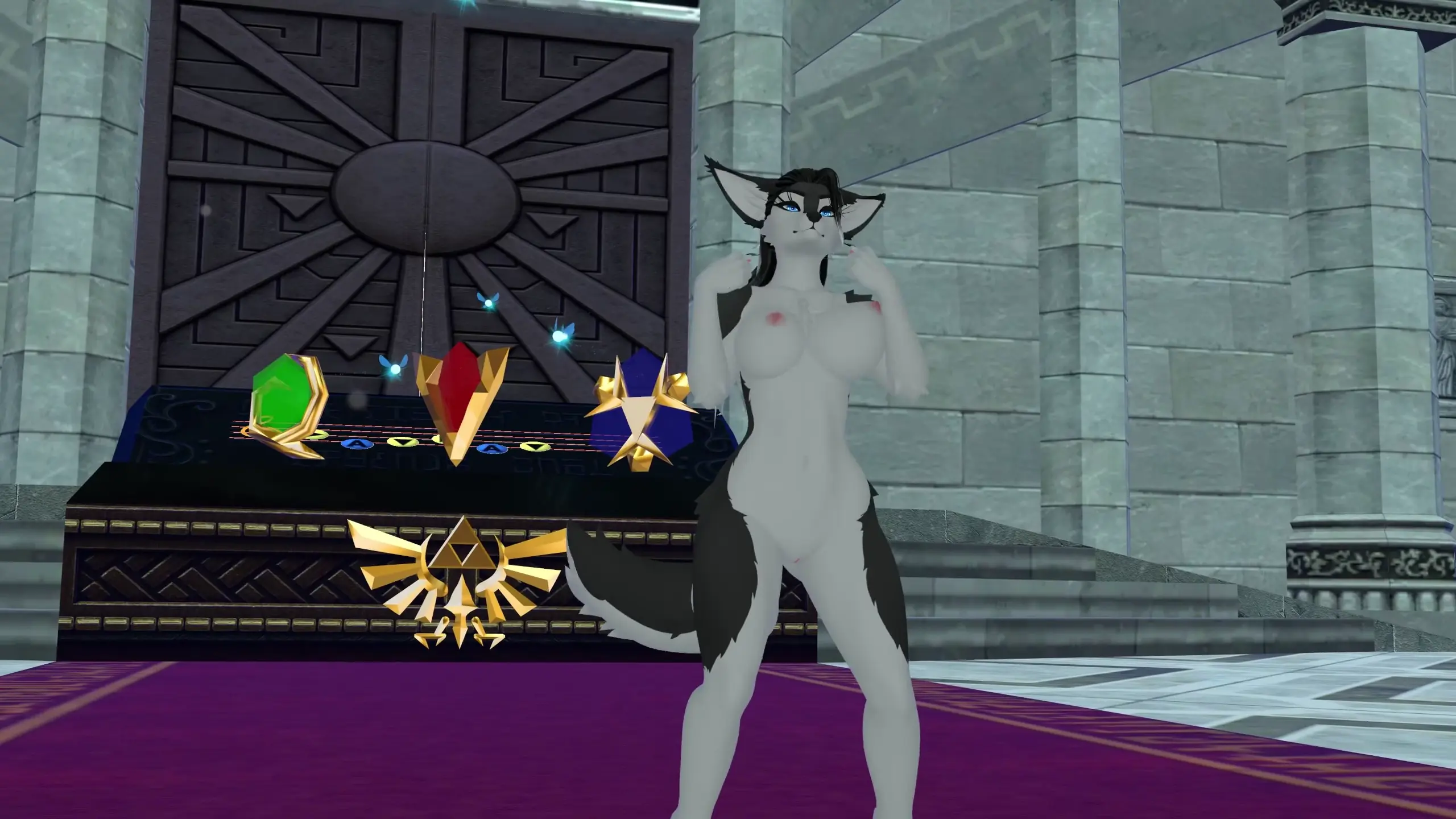 VRChat Furry MMD - DarkWolf Sexy Dance Nude R18 1440p 60fps