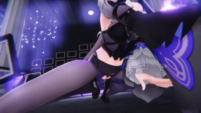 (大黑塔) The Herta _ Loli Imut dengan Nipple Piercing | MMD Hentai